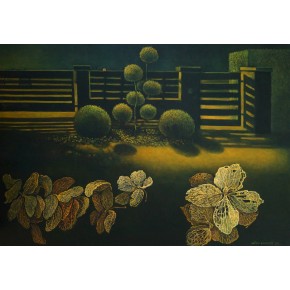  Eden -bezsenne noce V olej płótno 70x100 cm 2020 